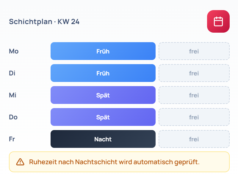 Dienstpläne erstellen – übersichtlich, flexibel, gesetzeskonform